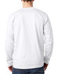 Bayside Adult Long Sleeve Pocket T-Shirt white ModelBack