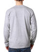 Bayside Adult Long Sleeve Pocket T-Shirt ash ModelBack