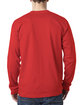 Bayside Adult Long Sleeve Pocket T-Shirt red ModelBack