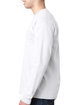 Bayside Adult Long Sleeve Pocket T-Shirt white ModelSide