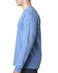Bayside Adult Long Sleeve Pocket T-Shirt carolina blue ModelSide