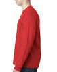 Bayside Adult Long Sleeve Pocket T-Shirt red ModelSide