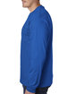 Bayside Adult Long Sleeve Pocket T-Shirt royal blue ModelSide