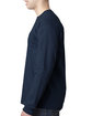 Bayside Adult Long Sleeve Pocket T-Shirt navy ModelSide
