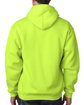 Bayside Adult Pullover Hooded Sweatshirt lime green ModelBack