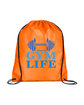 Prime Line Drawstring Cinch-Up Backpack orange DecoFront