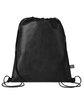 Prime Line Recycled Non-Woven Drawstring Cinch-Up Backpack Bag black ModelBack