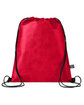 Prime Line Recycled Non-Woven Drawstring Cinch-Up Backpack Bag red ModelBack