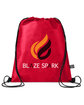 Prime Line Recycled Non-Woven Drawstring Cinch-Up Backpack Bag red DecoBack