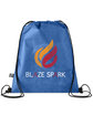 Prime Line Recycled Non-Woven Drawstring Cinch-Up Backpack Bag reflex blue DecoFront