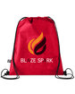 Prime Line Recycled Non-Woven Drawstring Cinch-Up Backpack Bag red DecoFront