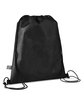 Prime Line Recycled Non-Woven Drawstring Cinch-Up Backpack Bag black ModelQrt