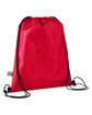Prime Line Recycled Non-Woven Drawstring Cinch-Up Backpack Bag red ModelQrt