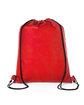 Prime Line Hexagon Pattern Non-Woven Drawstring Backpack red ModelBack