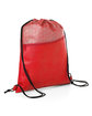 Prime Line Hexagon Pattern Non-Woven Drawstring Backpack red ModelQrt
