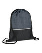 Prime Line Crosshatch Heather Drawstring Backpack heather dark gry ModelQrt