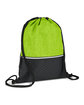 Prime Line Crosshatch Heather Drawstring Backpack heather lime grn ModelQrt