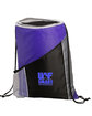 Prime Line Sprint Angled Drawstring Sports Bag With Pockets purple DecoFront