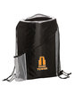 Prime Line Sprint Angled Drawstring Sports Bag With Pockets black DecoFront