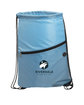 Prime Line Incline Drawstring Backpack With Zipper carolina blue DecoFront