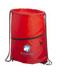 Prime Line Incline Drawstring Backpack With Zipper red DecoFront