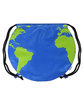 Prime Line Recycled Polyester Globe Earth Drawstring Bag  