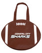 Prime Line RallyTotes Football Tote Bag brown DecoFront