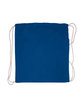 Prime Line Cotton Canvas Drawstring Backpack navy blue ModelBack