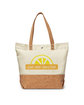 Prime Line 12oz. Canvas & Cork Shopper Tote Bag natural DecoFront