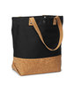 Prime Line 12oz. Canvas & Cork Shopper Tote Bag black ModelQrt