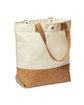 Prime Line 12oz. Canvas & Cork Shopper Tote Bag natural ModelQrt