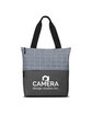 Prime Line Flannel Check Accent Tote Bag gray DecoFront