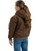 Berne Youth Highland Softstone Duck Hooded Jacket bark ModelBack
