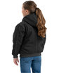 Berne Youth Highland Softstone Duck Hooded Jacket black ModelBack