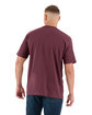 Berne Men's Tall Heavyweight Short Sleeve Pocket T-Shirt maroon ModelBack