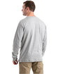 Berne Unisex Performance Long-Sleeve Pocket T-Shirt heather grey ModelBack