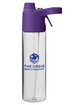 Prime Line Belle Mare 20oz Misting Water Bottle purple DecoFront