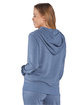 Boxercraft Ladies' Dream Fleece Hooded Full-Zip indigo heather ModelBack