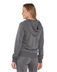 Boxercraft Ladies' Dream Fleece Hooded Full-Zip black heather ModelBack