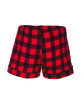 Boxercraft Ladies' Flannel Short red/ blk bff pld OFBack