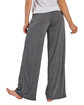 Boxercraft Ladies' Evelyn Stripe Wide Leg Pant blk hthr/ oxford ModelBack