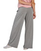 Boxercraft Ladies' Evelyn Stripe Wide Leg Pant oxford hthr/ wht ModelBack