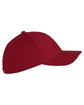 Big Accessories Youth Brushed Twill Structured Cap red ModelSide