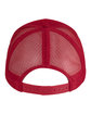 Big Accessories Youth Structured Trucker Cap red/ red ModelBack