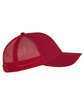 Big Accessories Youth Structured Trucker Cap red/ red ModelSide