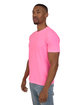 Threadfast Apparel Colors Unisex Garment Dyed T-Shirt neon pink ModelQrt