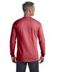 Comfort Colors Adult Heavyweight RSLong-Sleeve Pocket T-Shirt crimson ModelBack