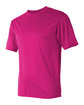 C2 Sport Unisex  Basic Performance T-Shirt hot pink ModelSide