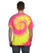Tie-Dye Adult T-Shirt fluorescent swrl ModelBack