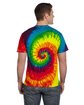 Tie-Dye Adult T-Shirt reactive rainbow ModelBack